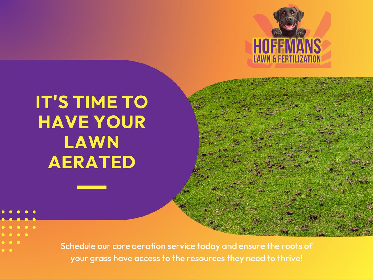 HoffmansLawn's tweet photo. Is your lawn gasping for air? 🤔 Give it the relief it needs with core aeration! This service reduces soil compaction so water, air, and nutrients can reach the roots more easily. 💚

📞 Call (740) 340-1140 to sign up today!

https://t.co/QQET10balj https://t.co/lJH0NRqEGR