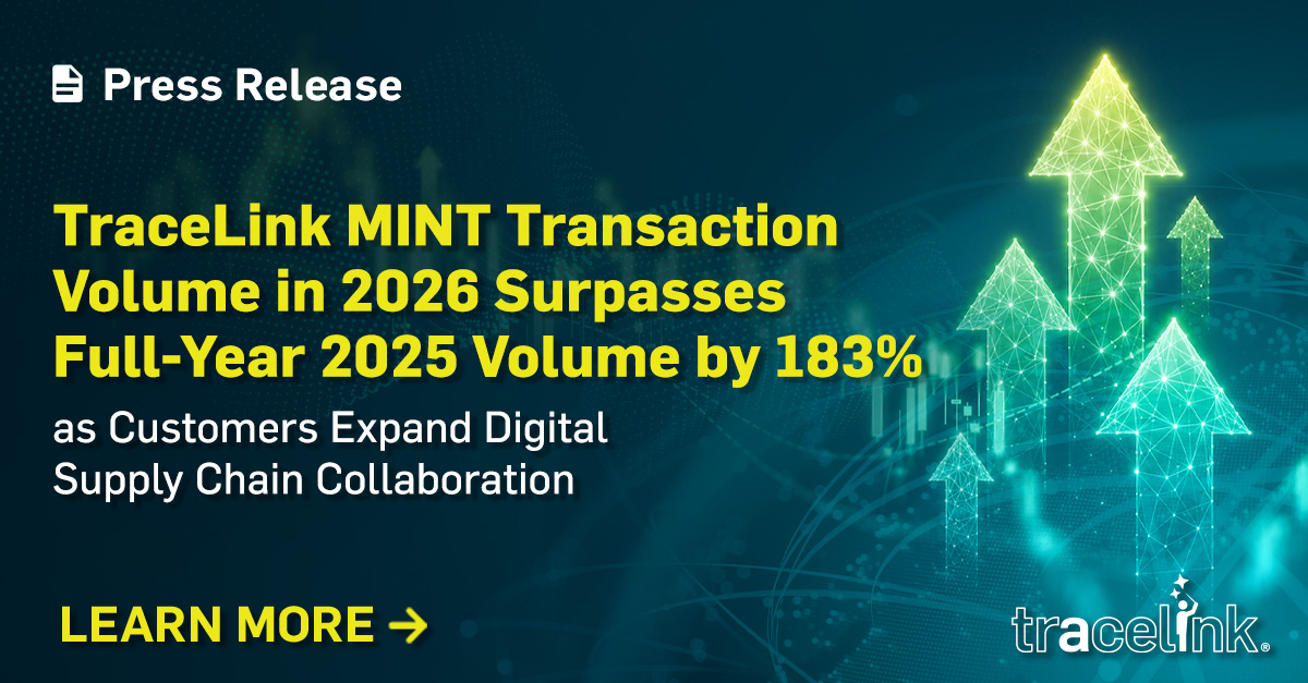 TraceLink's tweet photo. TraceLink announced significant growth in MINT as companies expand digital collaboration across the life sciences supply chain. 

Read more: https://t.co/fyiE82QUsH https://t.co/fMH9FavUgR