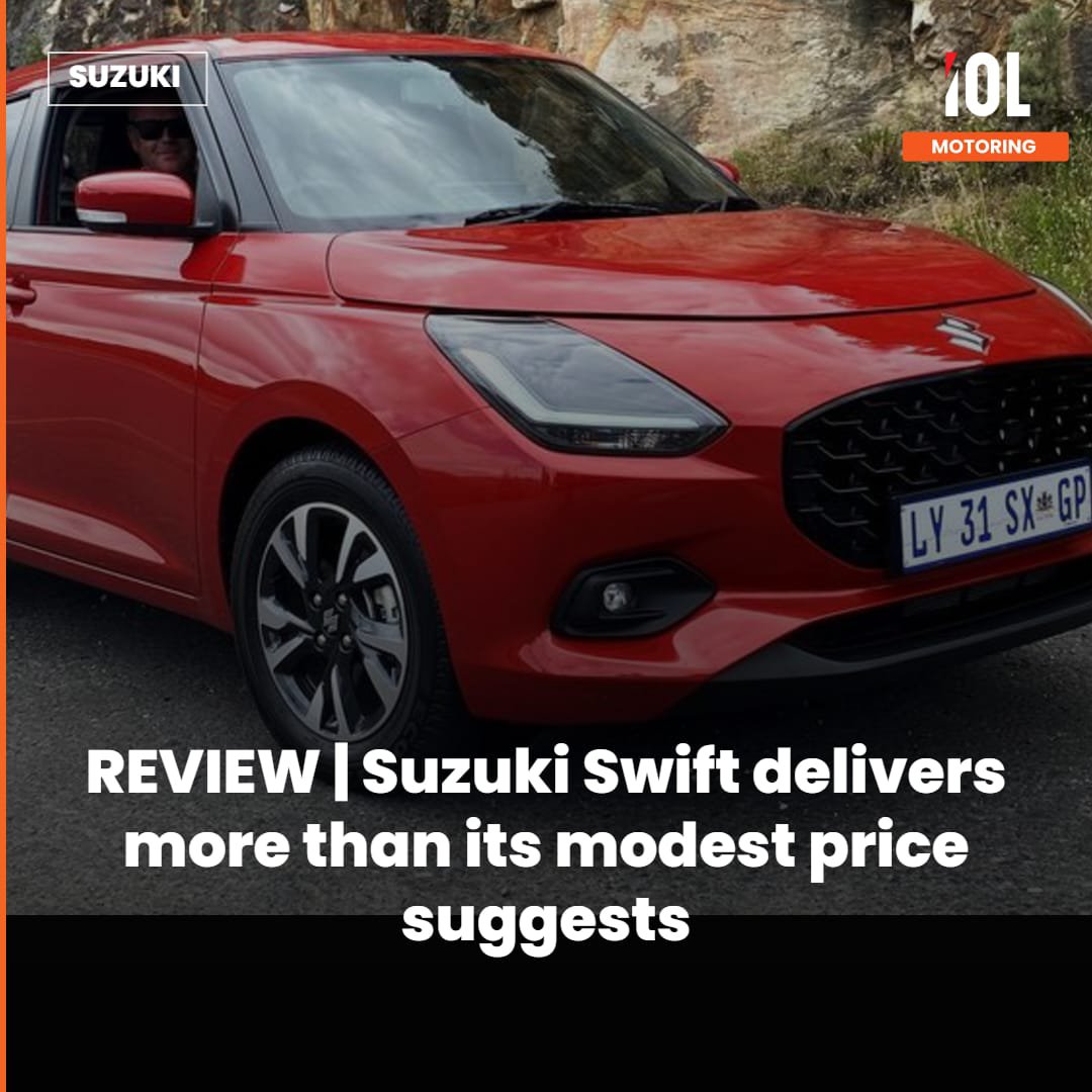 IOLmotoring's tweet photo. The latest Suzuki Swift delivers more than its modest price suggests. Practical, economical and surprisingly fun, it remains one of South Africa’s best-value hatchbacks.
Read on https://t.co/RY7DtQchyK
#SuzukiSwift #CarReview #ValueForMoney https://t.co/XyNzSiDpQl