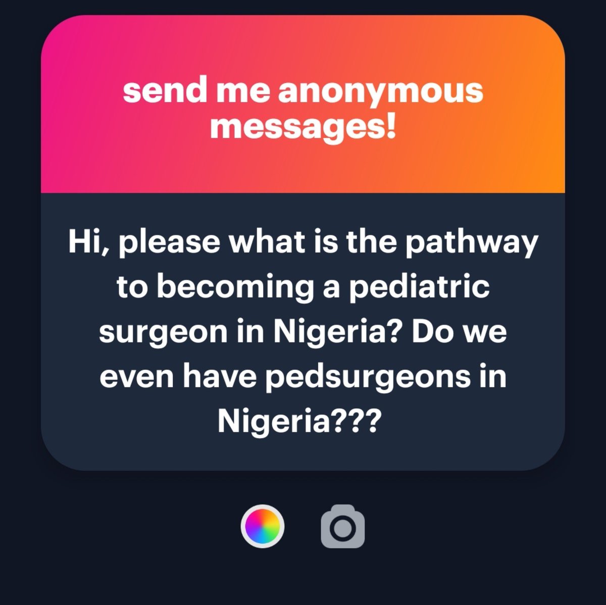 Dr_Afo's tweet photo. 1. Get MBBS 
2. Finish NYSC and HJ
3. Pass surgery primaries. 
4. Get placement and complete 30-36 months of surgery postings. 
5. Pass Part 1 membership exam
6. Complete 36-48 months of senior pediatric surgery rotation 
7. Pass Part 2 fellowship exam. 
8. Get inducted as a pediatric surgeon.