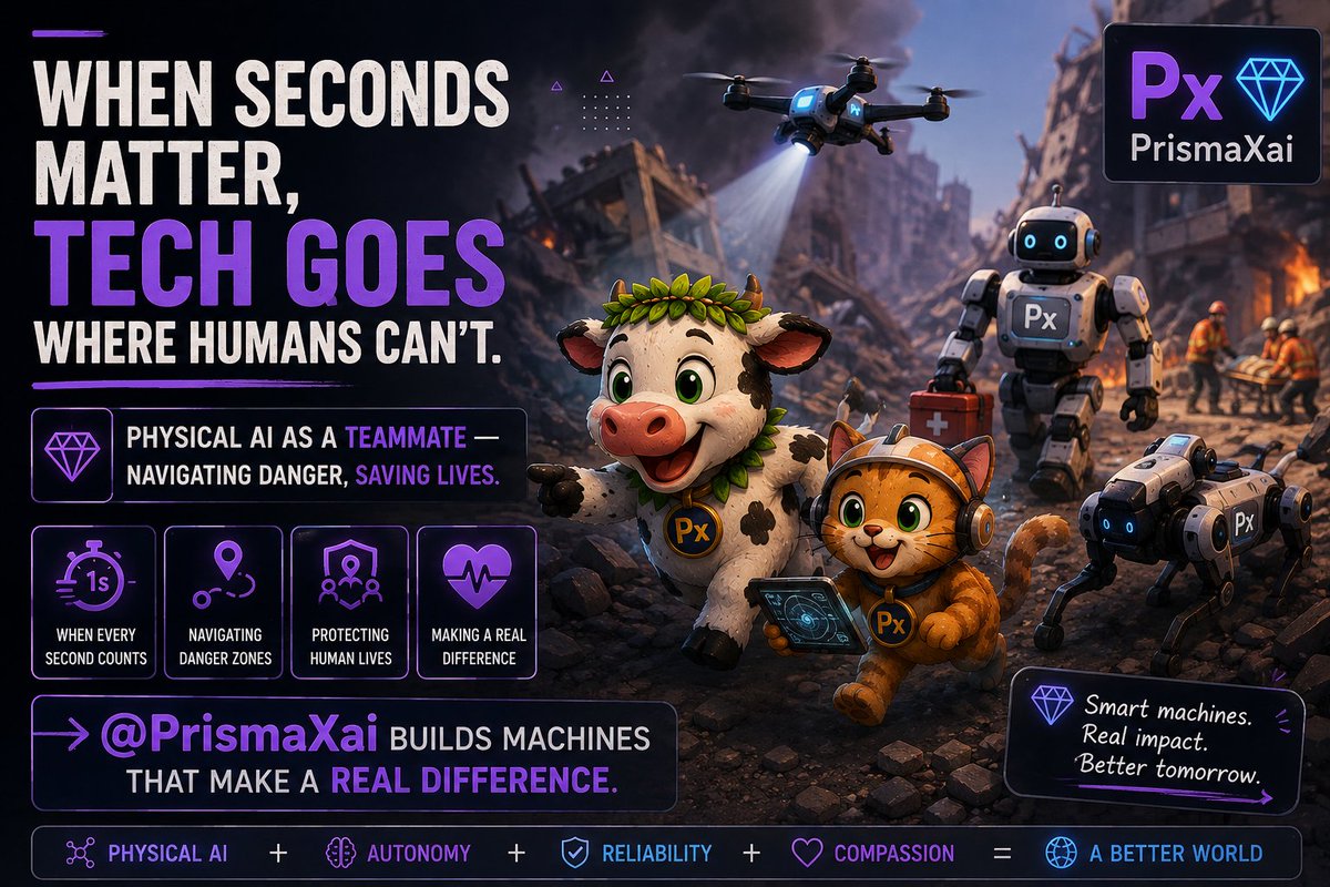sepide52mc's tweet photo. When seconds matter  tech goes where humans cant. Physical AI as a teammate   navigating danger  saving lives. @PrismaXai builds machines that make a real difference. https://t.co/veobtIpi6e
