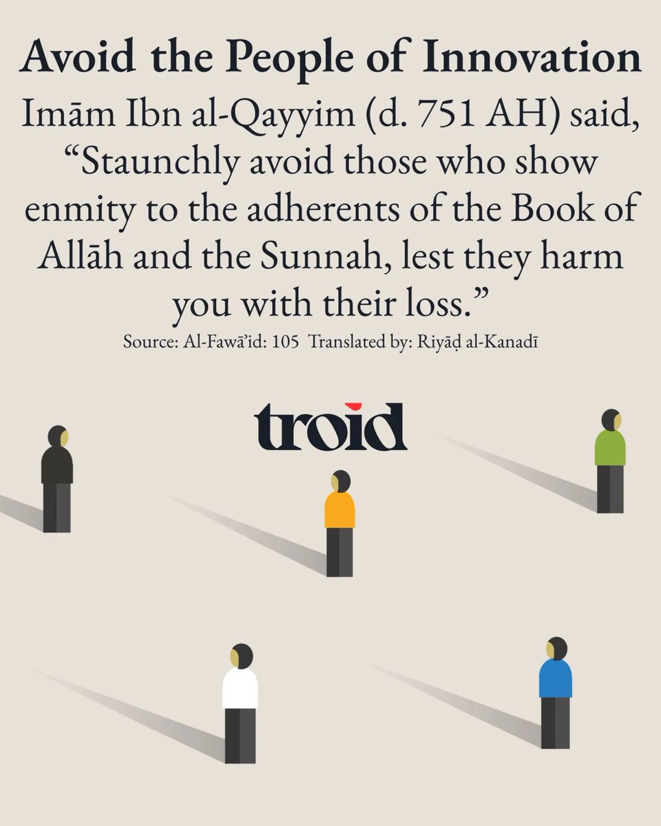 troidorg's tweet photo. Avoid the People of Innnovation - Imām al-Qayyim

https://t.co/0zXGunu5vJ https://t.co/ddBSC53j9y