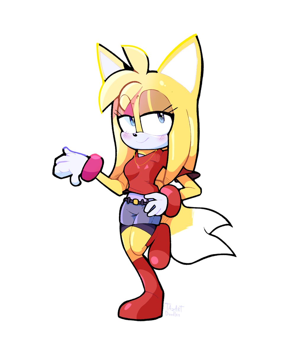 TazartDoodles's tweet photo. A doodle of Zooey... You know, the girl who looks like Tails but isn't Tails... #Sonicthehedgehog https://t.co/FiwoGmrjwS