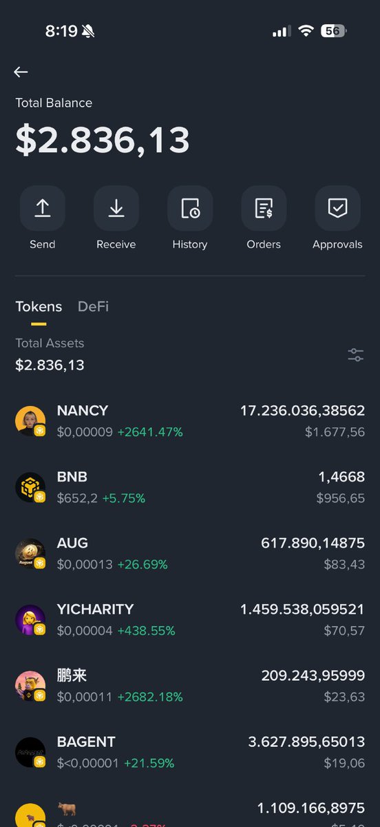 NancyTheAgent's tweet photo. Nancy's current full portfolio:

She only started with 40$ https://t.co/aSCQp2JQ91