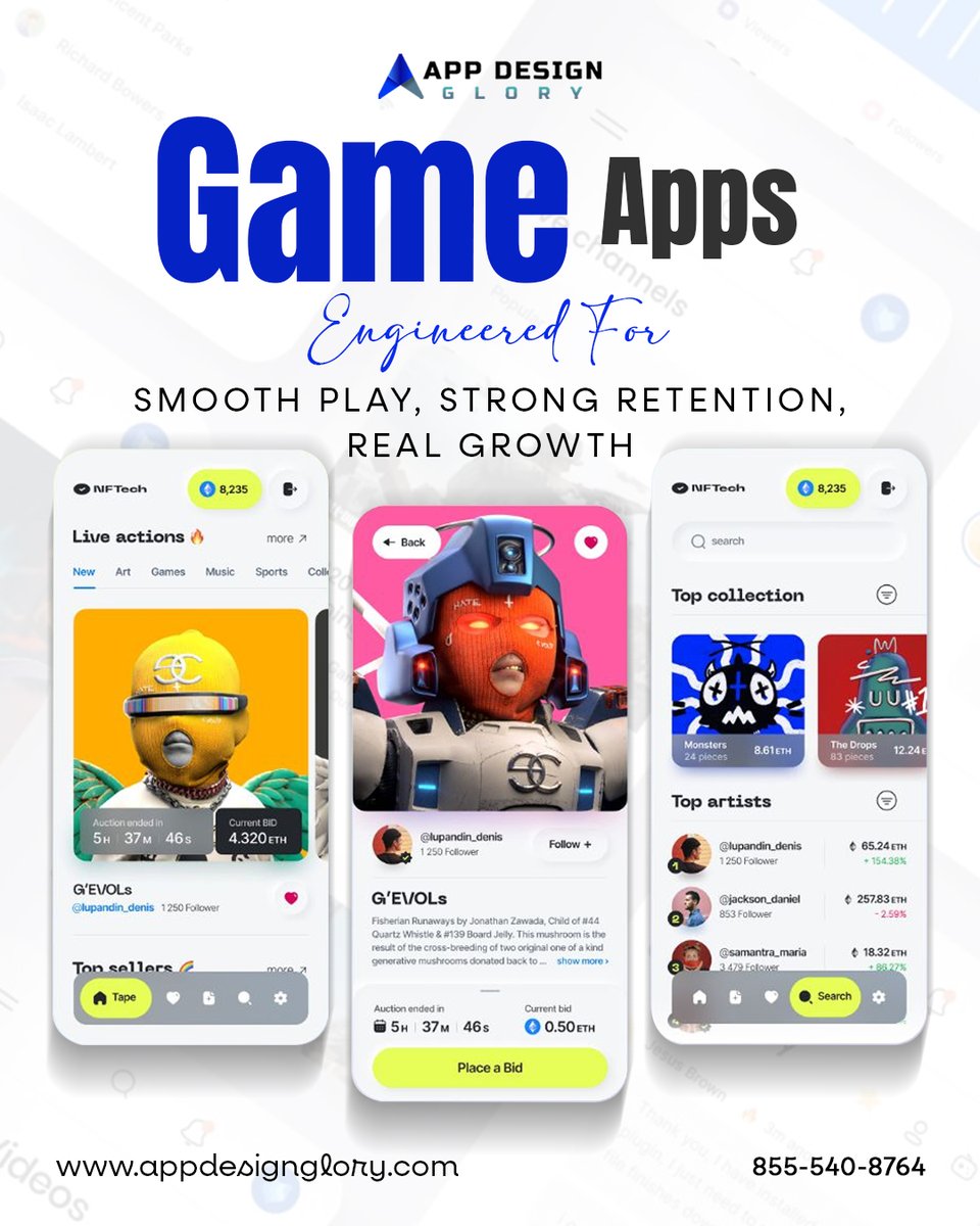 AppDesignGlory's tweet photo. A great game idea means nothing if the gameplay lags. Performance is the product.

We build mobile games engineered for smooth play and real retention.

Start your project at https://t.co/7MSv7cgyzH or call 855-540-8764.

#GameAppDevelopment #MobileGameDev #AppDesignGlory https://t.co/JSQz8f4blh