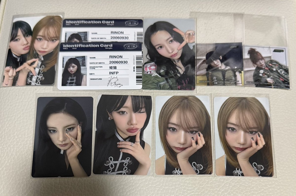 rnrin_rurukachu's tweet photo. ME:I 花咲く道 トレカ 交換

譲 画像のもの
初回A 
ユニット 文寧恵子
ID 璃杏×2

初回B
トレカ 桃奈
ステッカー 文寧 鼓

通常 トレカ 美羽 文寧 恵子×2

求 
同種 すず
初回A ユニット 文寧すず

都内手渡し
郵送📮

#ME_I交換 https://t.co/UfeCU223mE