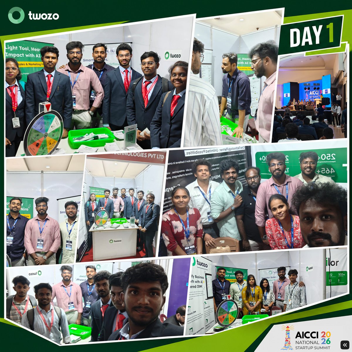 TwozoCRM's tweet photo. Day 1 at AICCI 26 was electric! Founders packed Stall C23 for instant rewards. Scale faster with enterprise CRM power built for startup budgets at 30 percent off. 

Catch us for Day 2 in Tuticorin or visit https://t.co/Q7GU6yAAaT! 

#Twozo #StartupCRM https://t.co/hgNySDkcB1