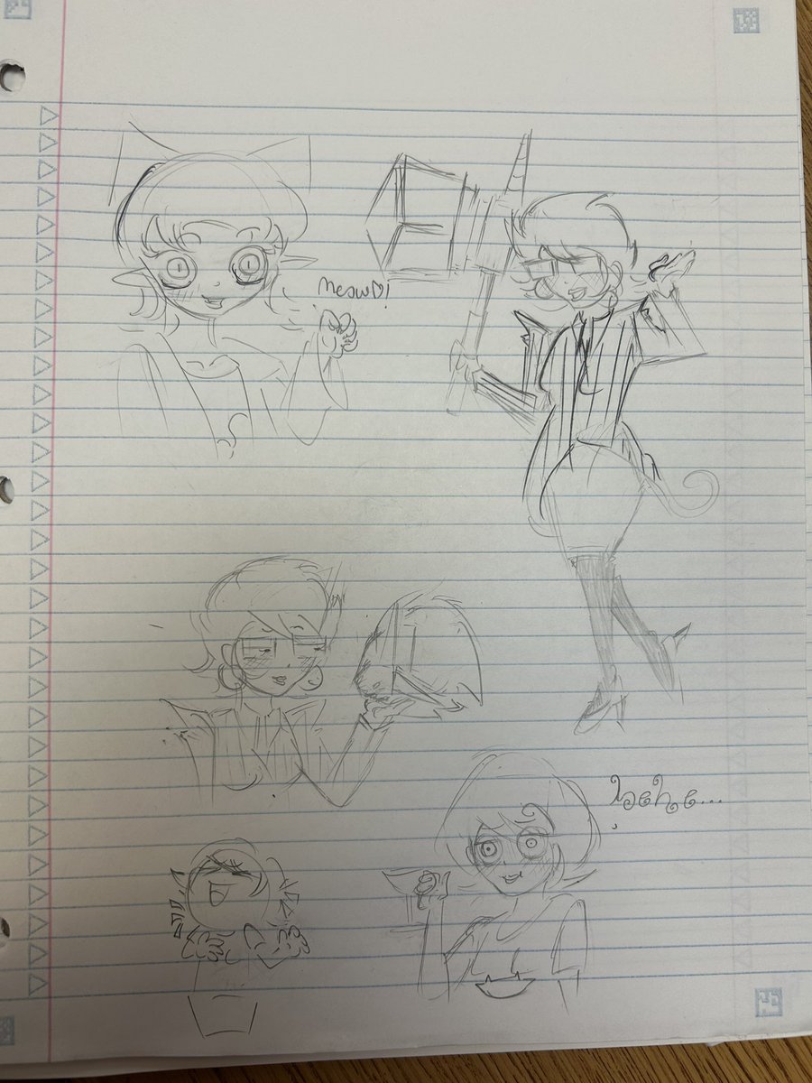 lesloserequius's tweet photo. I’m so fucking sorry my big ass shadow is there, but these are school doodles https://t.co/CFKl6UrHEm