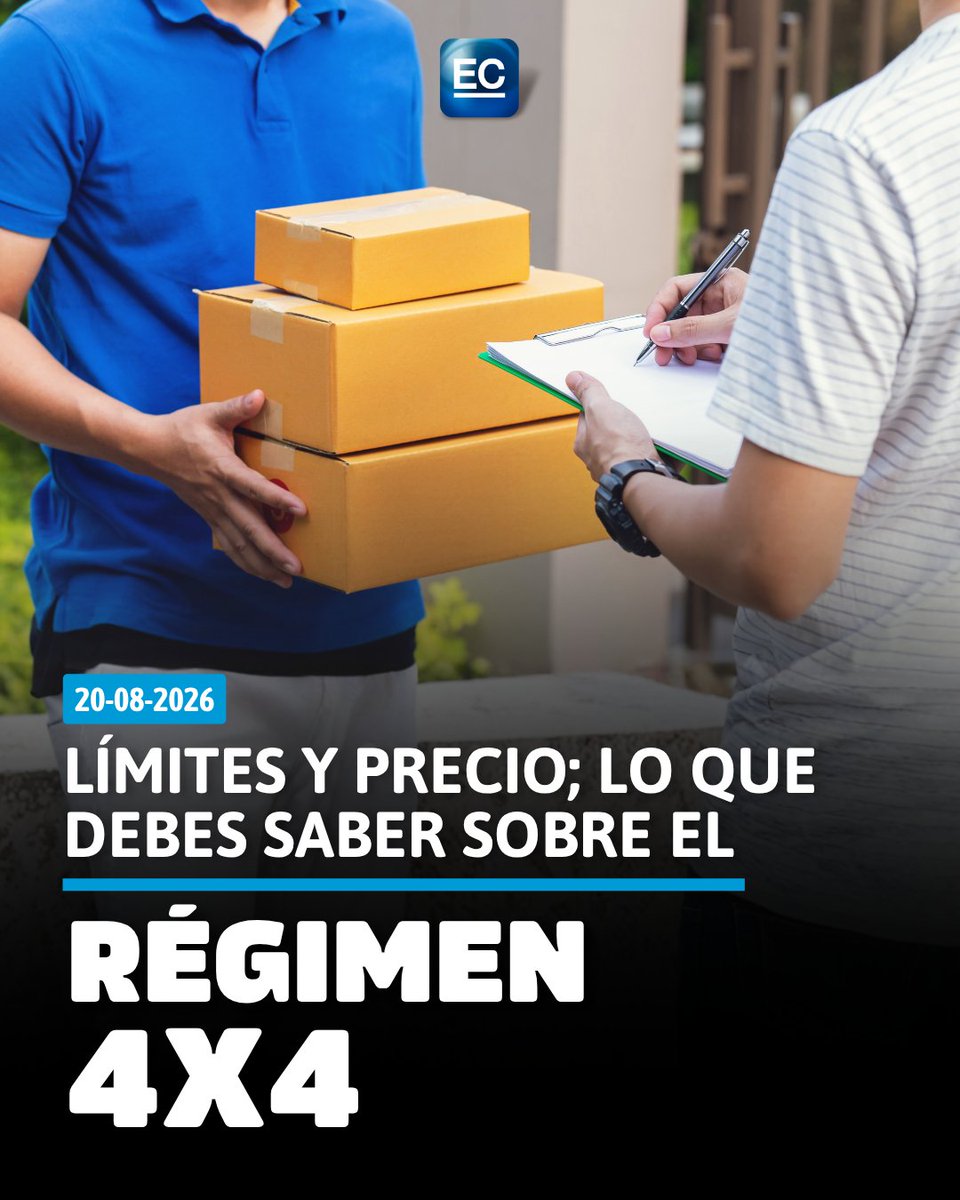 elcomerciocom's tweet photo. ⟫ https://t.co/i2DwTZD8qX | 📦 Así funciona el régimen 4x4 en compras courier en Ecuador https://t.co/wBt7SO8D6k