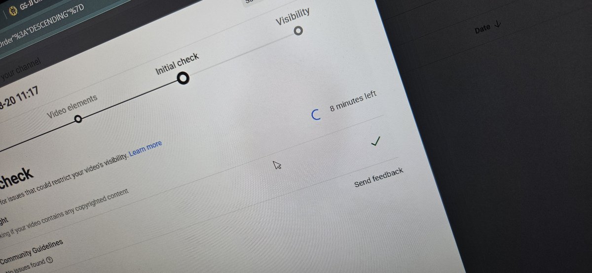DespoticWolf's tweet photo. WTH @YouTube ... Why is it taking over 8 minutes to review my 5 minute vlog! https://t.co/x1epuifUy2