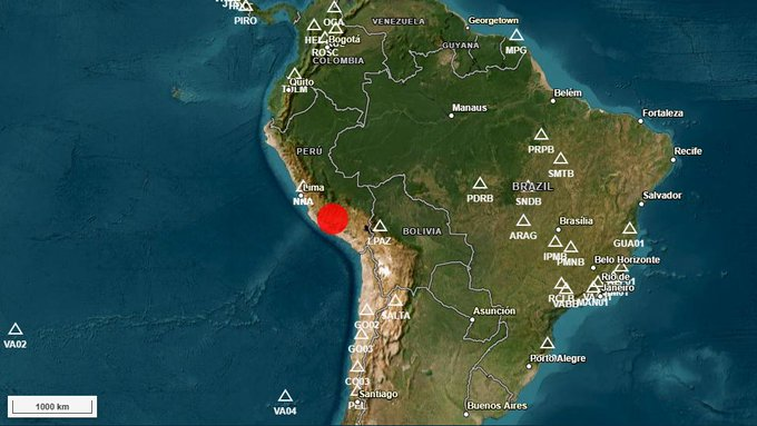 CHIAPAS_AMC's tweet photo. 🌎 INTERNACIONAL | SISMO EN PERÚ
Se reportó un #Sismo de M6.7 en #Upahuacho, #Perú cerca de las 12:00 h (México), detectado por menos de 40 estaciones y con percepción preliminar de moderada a fuerte cerca del epicentro.
🚫 SIN AMENAZA DE TSUNAMI https://t.co/tNVt6uKGa7