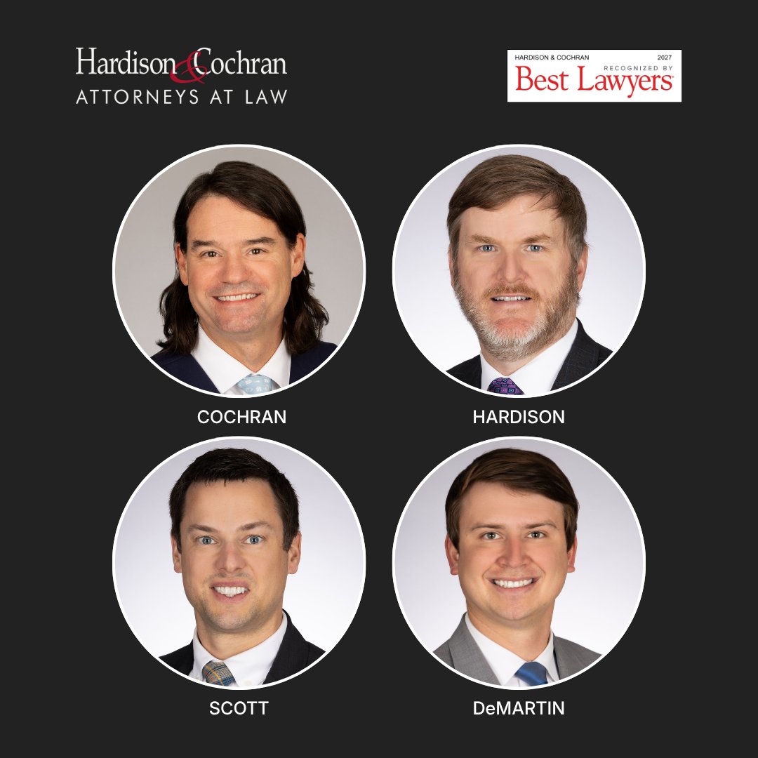 LawyerNC's tweet photo. Hardison & Cochran is proud to announce that four of its attorneys have been listed in the 2027 edition of The Best Lawyers in America.

Benjamin T. Cochran – Workers’ Compensation Law – Claimants
14th consecutive year recognized on The Best Lawyers in America list

Jack Hardison – Workers’ Compensation Law – Claimants
2nd year recognized on The Best Lawyers in America list

Rick W. Scott – Criminal Defense: General Practice
7th consecutive year recognized on The Best Lawyers in America list

Joey DeMartin - Workers' Compensation - Claimants
1st year recognized on Best Lawyers: Ones To Watch List

#lawfirm #raleigh #raleighnc