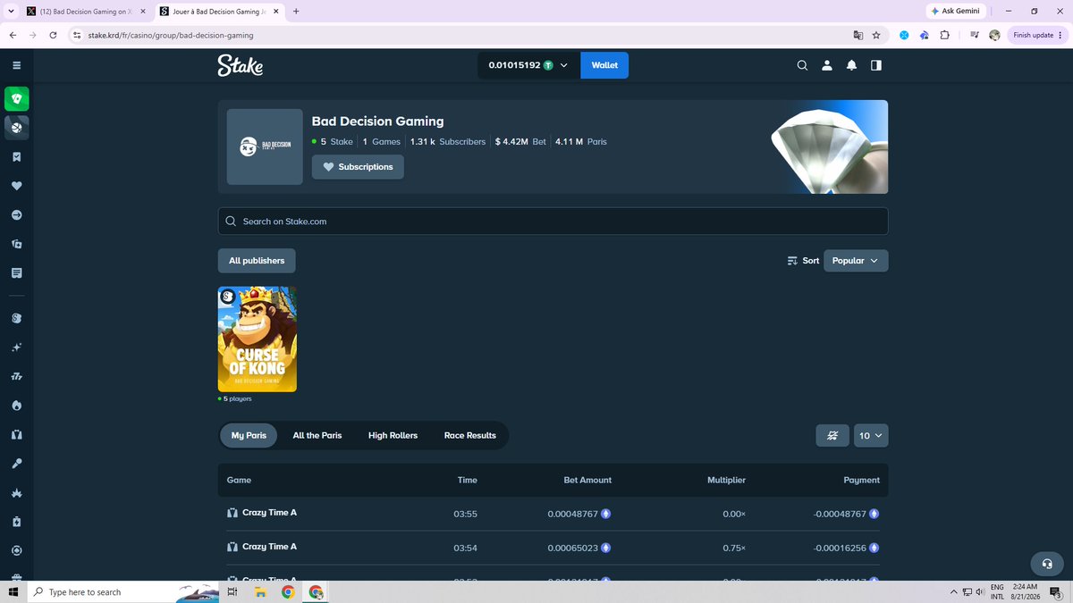 xsolaoi's tweet photo. @PlayBadDecision @Stake BEEN HERE SINCE DAY ONE! Thank you always, fam @PlayBadDecision More players and followers to come! Been chasing that max win on Cursed of Kong. 

@Stake ID: najana https://t.co/eg3LzC3e09