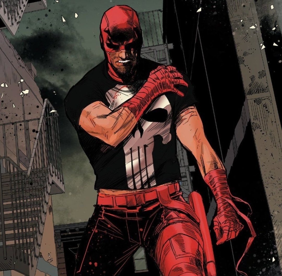 johnsmithi7n's tweet photo. Daredevil. Punisher shirt. Bad day for criminals.

#Daredevil
#MattMurdock
#ThePunisher
#Punisher
#Marvel
#MarvelComics
#MarvelFanart
#DaredevilFanart
#AntiHero
#Hellskitchen
#ComicArt
#DarkMarvel https://t.co/u4f3DTovpV