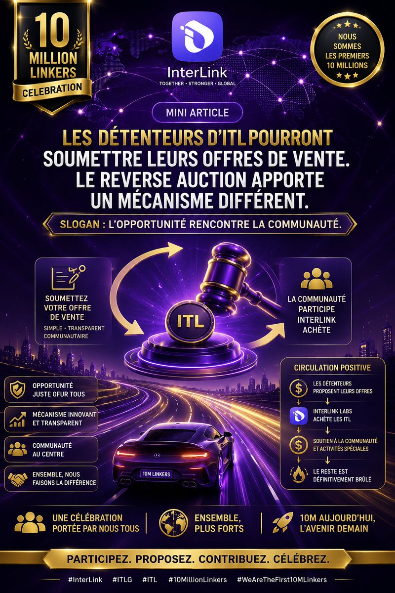 AlexiszosITLG's tweet photo. Les détention D'ITL pourront soumettre leurs offres de vente 
#Interlink #ITLG #ITL  #WeAreTheFirst10MLinkers https://t.co/C3PHglb9ub