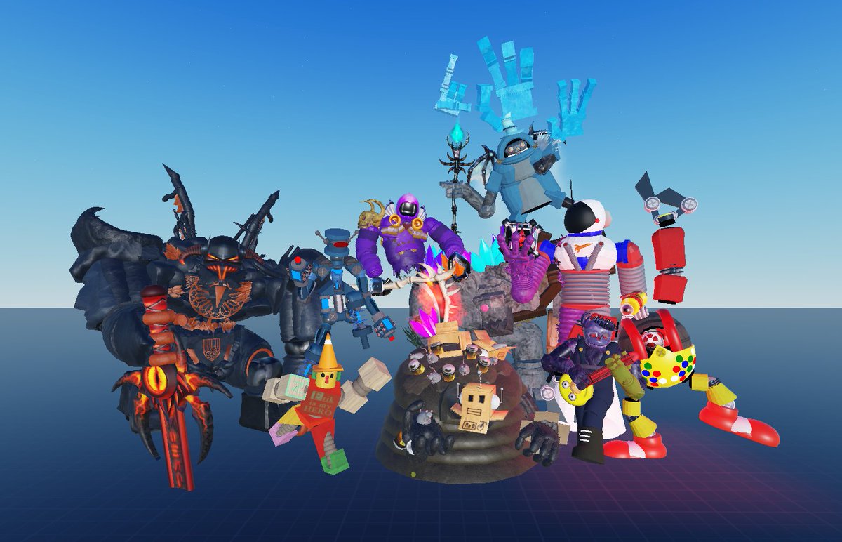 WIREDMETALPLANT's tweet photo. model release of these fuckos! i wont be able to finish the last on unfortunately so i'll save that one for next time, but as a bonus i included the stone golem. go wild https://t.co/ezfAbdMFH5
#robloxartㅤ #meshbuild #robloxstudio #robloxdev https://t.co/ZzgDPtJEiN