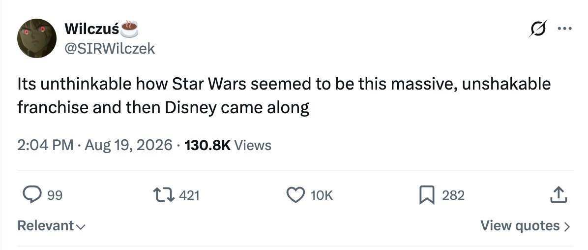 retneysholocron's tweet photo. In 2005, the song "George Lucas R*ped Our Childhood" was released in reaction to the prequels.
In 2008, an episode of South Park depicted George Lucas and Spielberg r*ping a stormtrooper.
In 2010, fans made the documentary "The People vs George Lucas."

Stop the revisionism. https://t.co/qMbjIDBKgi