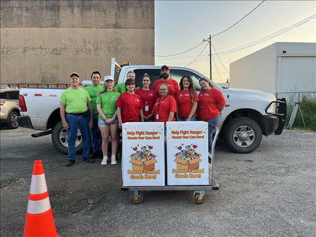 AEPTexas's tweet photo. Employees in Alice hosted a food drive at the service center and delivered the collection to the Food Bank to support families in Jim Wells County. Full story: https://t.co/exPx3BCVdN
#WeAreAEPTexas #WeekofService2026 #Alice https://t.co/ZZTZpwspfG