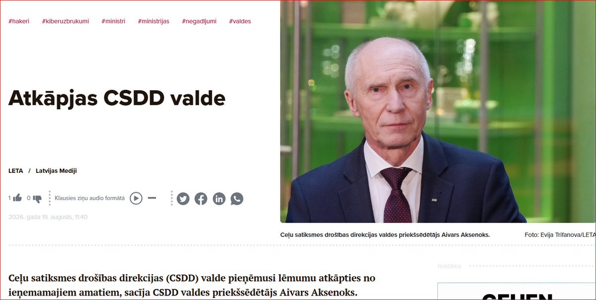 IvetaBuike's tweet photo. Rietumvalstīs valde un padome, tās locekļi kopā atbild par nodarītajiem zaudējumiem. Latvijā, kā izskatās, tad augstākais soda mērs ir atkāpšanās. Jo nav manīts, ka kāda valsts mežu, RailBaltic utt. valde/padome būtu saukta pie atbildības. Varbūt Saeima var parūpēties par likumu? https://t.co/9ihk9qVYwL