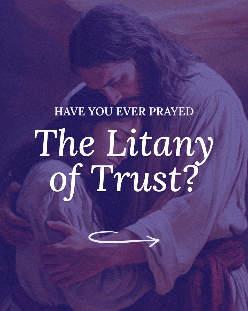 tabella_app's tweet photo. Have you ever prayed the Litany of Trust? π€
In moments of fear, this beautiful prayer reminds us to surrender what we cannot control and place our confidence in Godβs perfect providence.
π§ Listen to the Litany of Trust on Tabella today.
#LitanyOfTrust #JesusITrustInYou https://t.co/B5ZtLJ5Swx