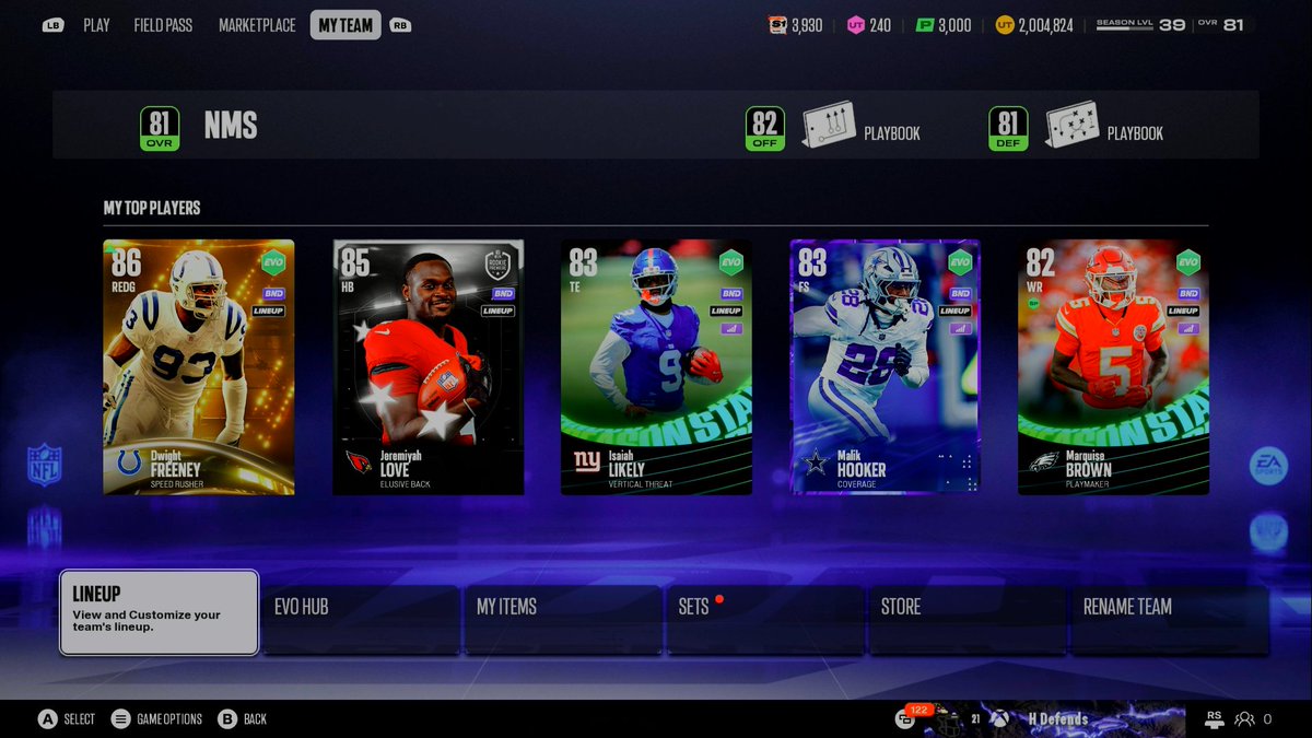 H_Defends's tweet photo. I hit 2 Mil Coins the NMS way 🔥🔥
Road to 3Mill now
#MUT27 @Madden27
 🏈 https://t.co/8PthGnKdXi