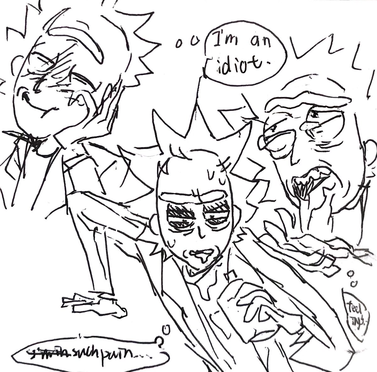 Cho0729Cho's tweet photo. I’m Fucking in such pain and don’t know what to do
(sorry for drawing this shit with the mood) https://t.co/bD1jurgGzx