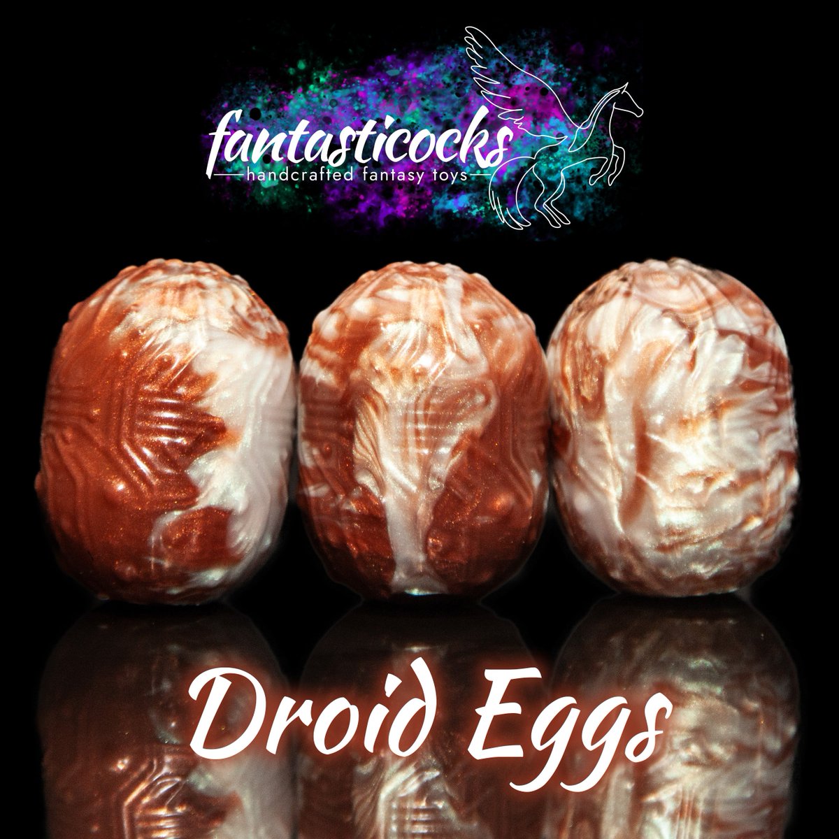 Fantasticocks1's tweet photo. *NEW EGG ALERT* Meet the Droid eggs! These kegel eggs are ready to be downloaded into your hard drive. And just wait til you meet their ovipositor in the near future! #fantasy #handmade #Droid #robot
https://t.co/bpJ6yUQ8Jn https://t.co/n97W6jeEKn
