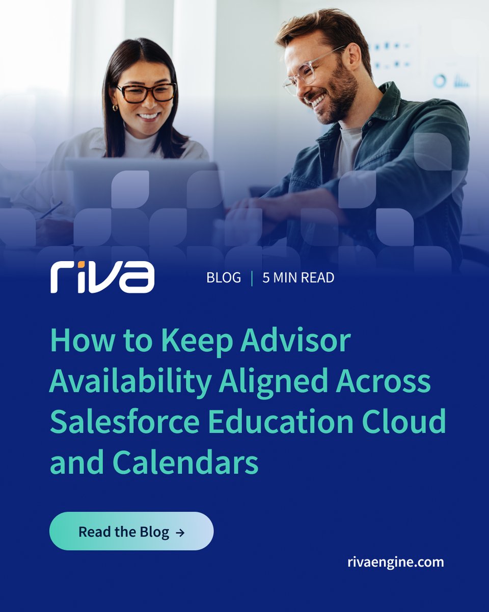rivaengine's tweet photo. 📅 When Education Cloud Shifts and Google or Outlook calendars are disconnected, student advisors spend more time managing schedules and less time supporting students. Learn how Riva calendar sync can reduce scheduling friction: https://t.co/BehGAU0GCz https://t.co/XZc6UzrhvR