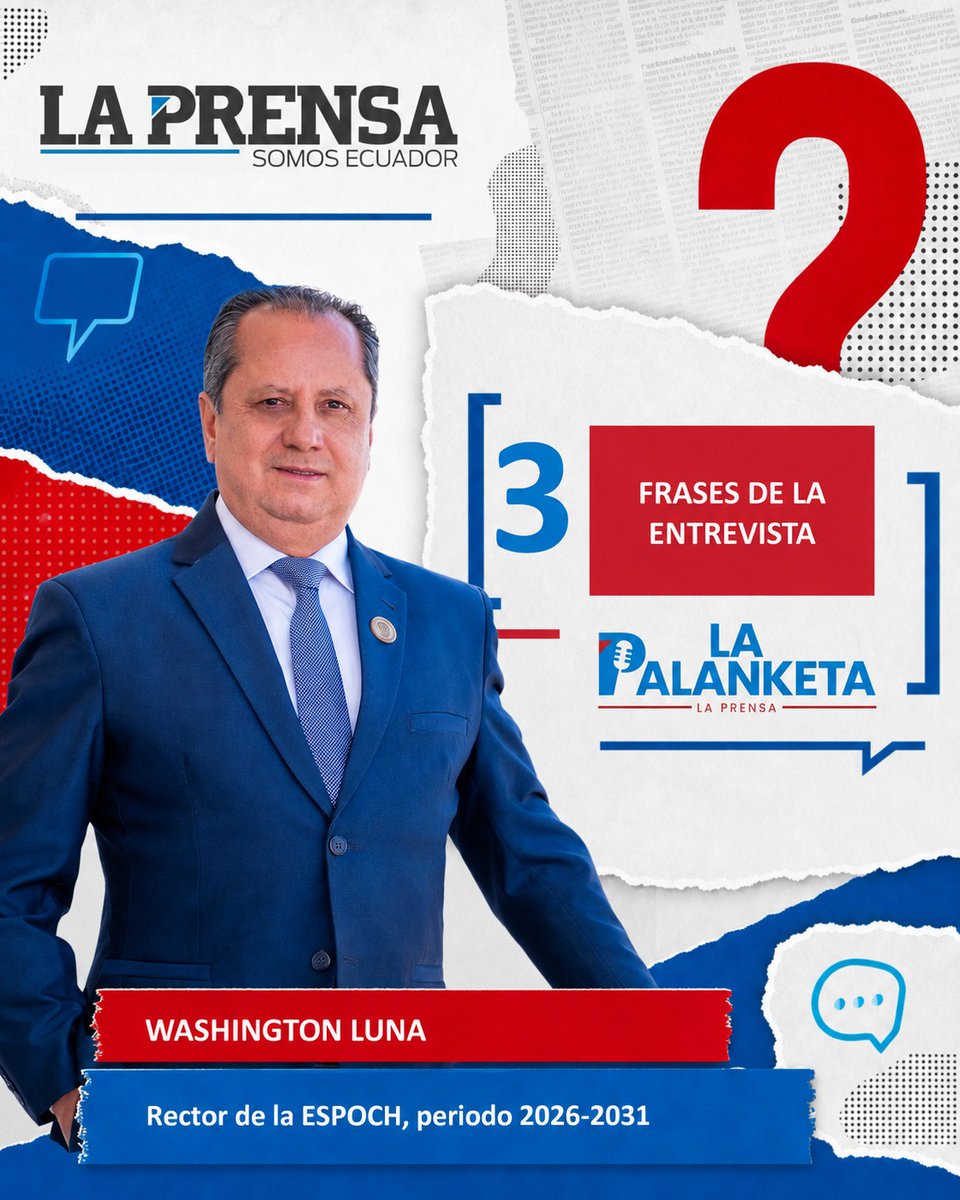 SomosLaPrensaEc's tweet photo. 👉https://t.co/eFm9iwZPtM I #WashingtonLuna asume el rectorado y revela el plan para el futuro de la #Espoch. https://t.co/29qPR8A5mN
