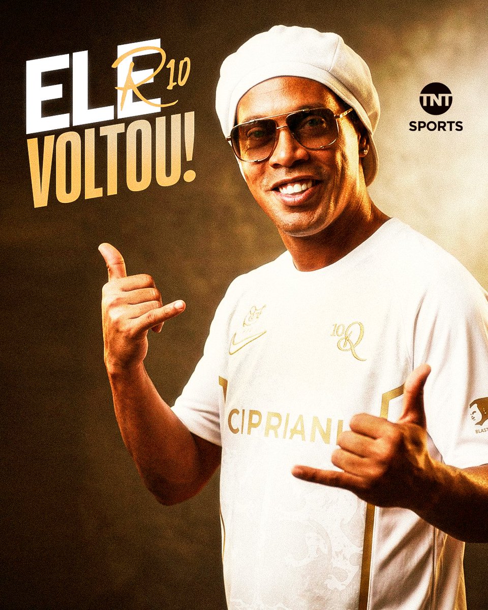 TNTSportsBR's tweet photo. ISSO NÃO É UM TESTE E NEM PUBLI: O BRUXO VOLTOU PARA MARCAR O SEU ÚLTIMO GOL DA CARREIRA! 🥹 Ronaldinho entrará em campo pelo Ravenna, clube da Série C italiana, em uma única partida oficial profissional! ESTÃO PREPARADOS PARA A ÚLTIMA DANÇA DO R10? #MFM #FutebolItaliano https://t.co/Xj9S3sUXoX