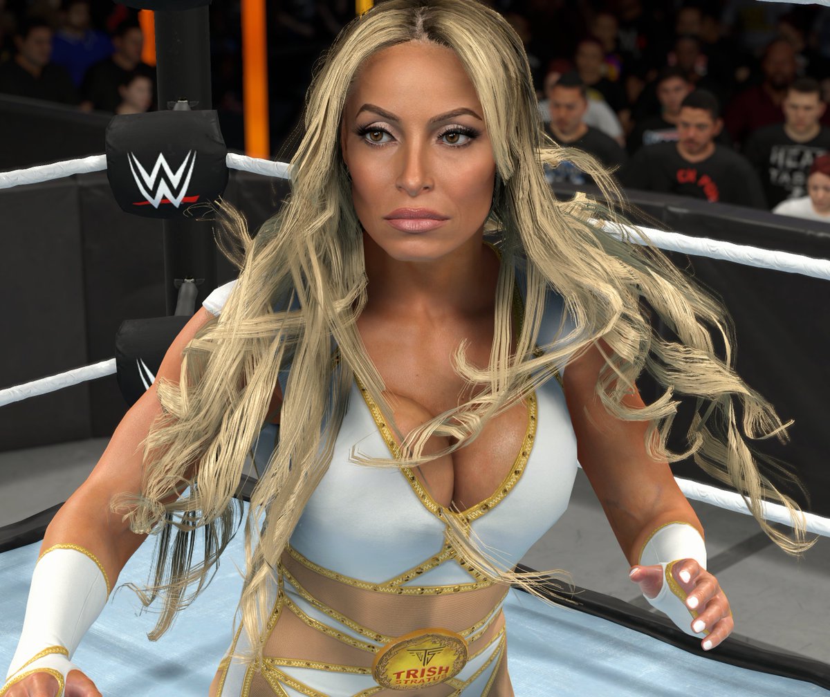 L2kgames's tweet photo. My WWE 2K26 Trish 25' mod is now available on my patreon!

 I may continue to update and refine her over time. I hope you guys like her!  

Features:  

Completely redesigned wig.  

Resculpted and enhanced body.  

Fully resculpted, retextured, and optimized head.    

Link in the comments.👇