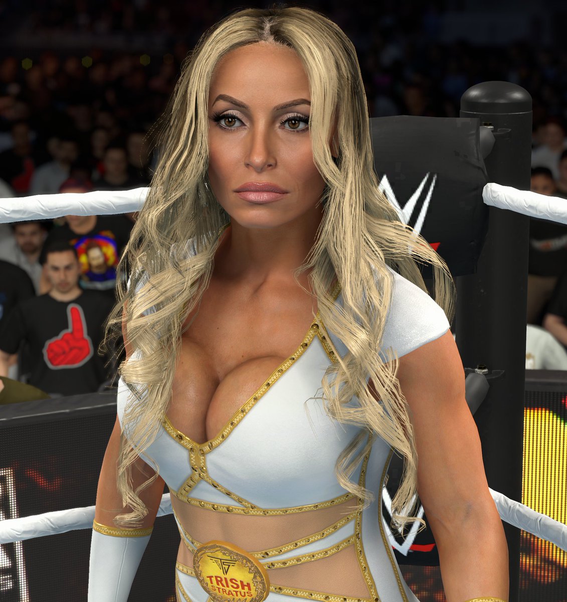 L2kgames's tweet photo. My WWE 2K26 Trish 25' mod is now available on my patreon!

 I may continue to update and refine her over time. I hope you guys like her!  

Features:  

Completely redesigned wig.  

Resculpted and enhanced body.  

Fully resculpted, retextured, and optimized head.    

Link in the comments.👇