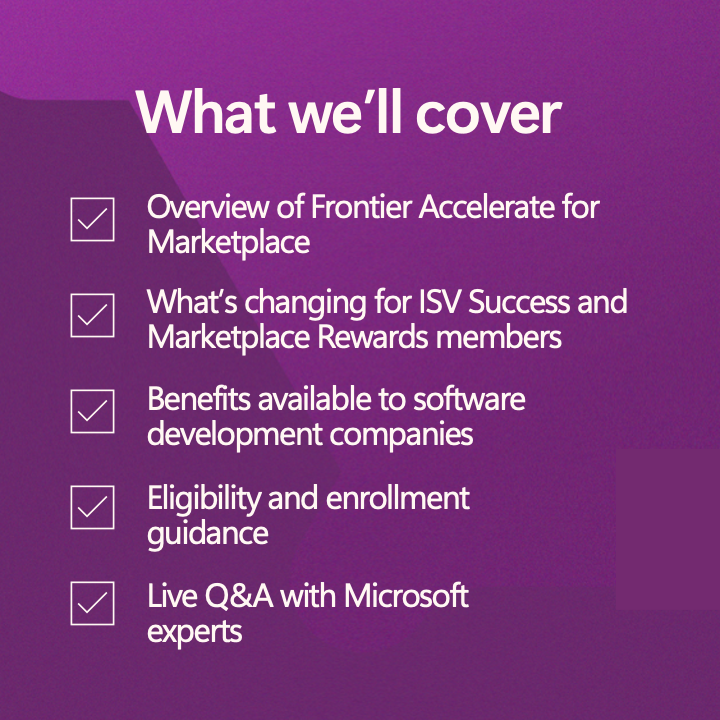 msPartner's tweet photo. Build AI-powered solutions, monetize through Microsoft Marketplace, and scale revenue with Microsoft expertise, skilling, and investments.

Join Microsoft experts on August 26 to learn about Frontier Accelerate for Marketplace.

https://t.co/uYVymsfUXS

#MSPartner https://t.co/w4u512so2y
