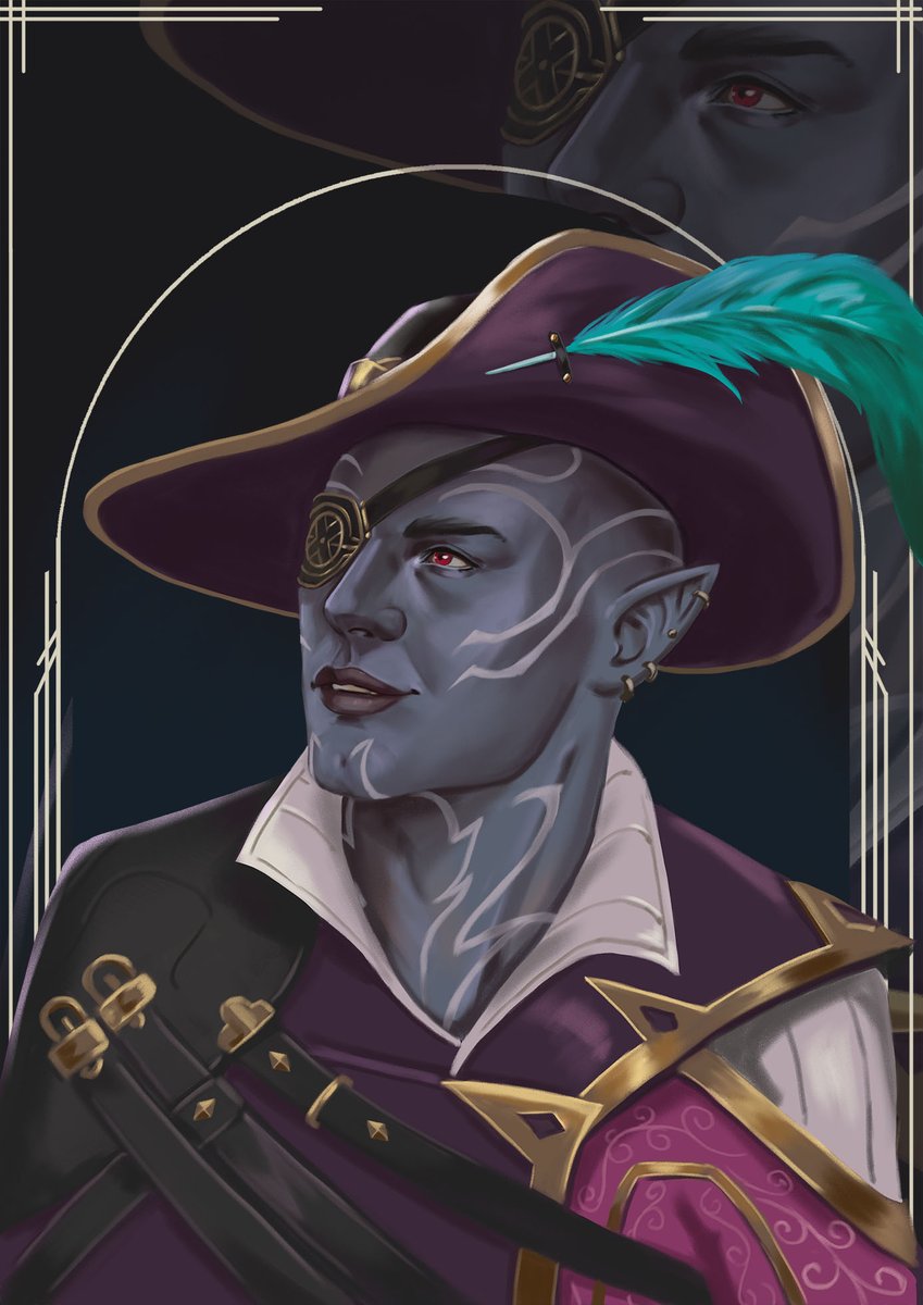 FranBautistart's tweet photo. Jarlaxle Baenre 🪶 #dnd #art https://t.co/bE0Ik1KwMA