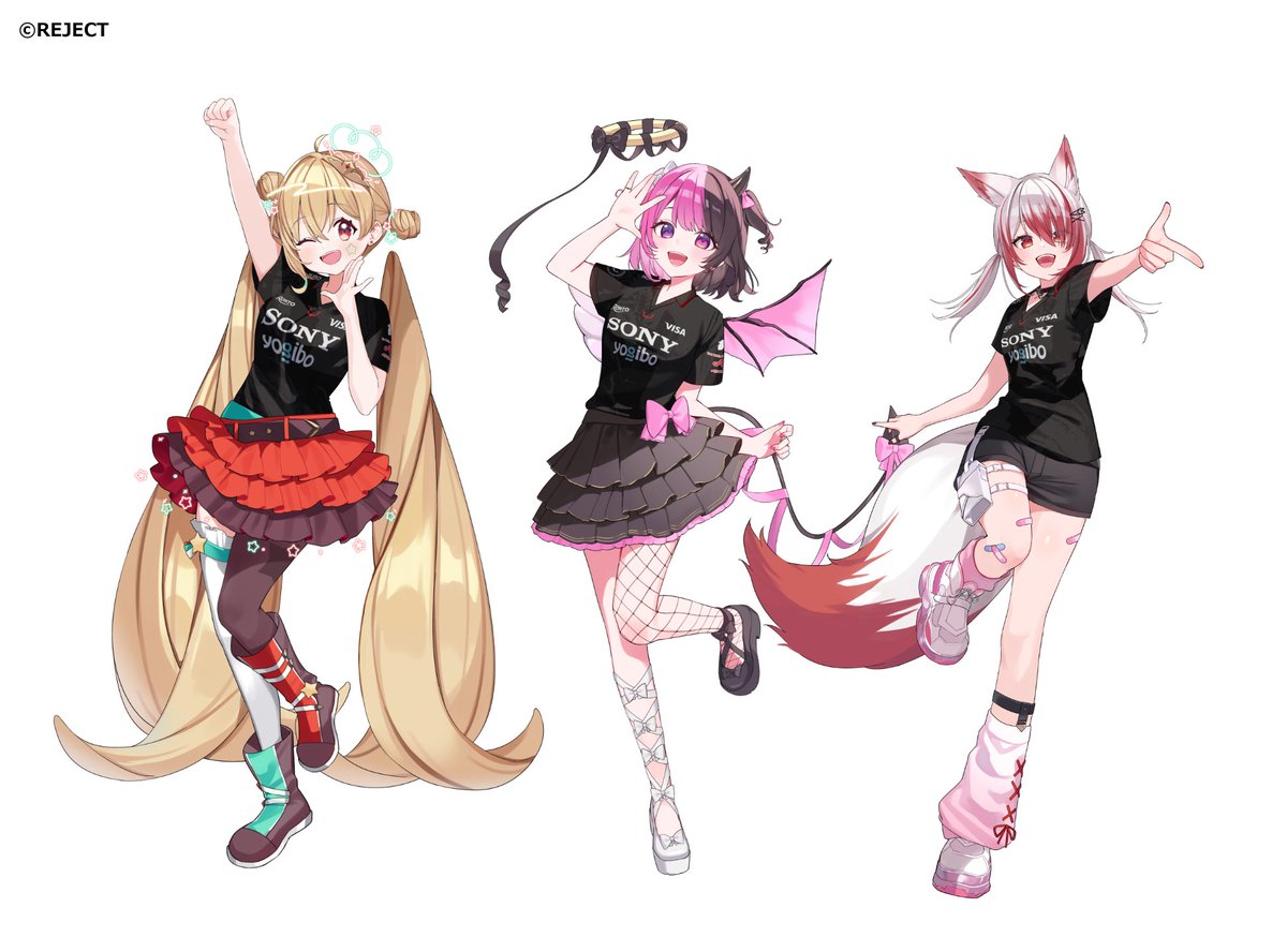 ushinobero's tweet photo. この度『REJECT VTuber POP UP SHOP in 渋谷』にて、天鬼ぷるる様、dtto.様、とおこ様、花前ハル様、ラクシャーナ様、乾伸一郎様、秋雪こはく様のイラストを担当させていただきました。よろしくお願いいたします！ https://t.co/T8w053wOJB
