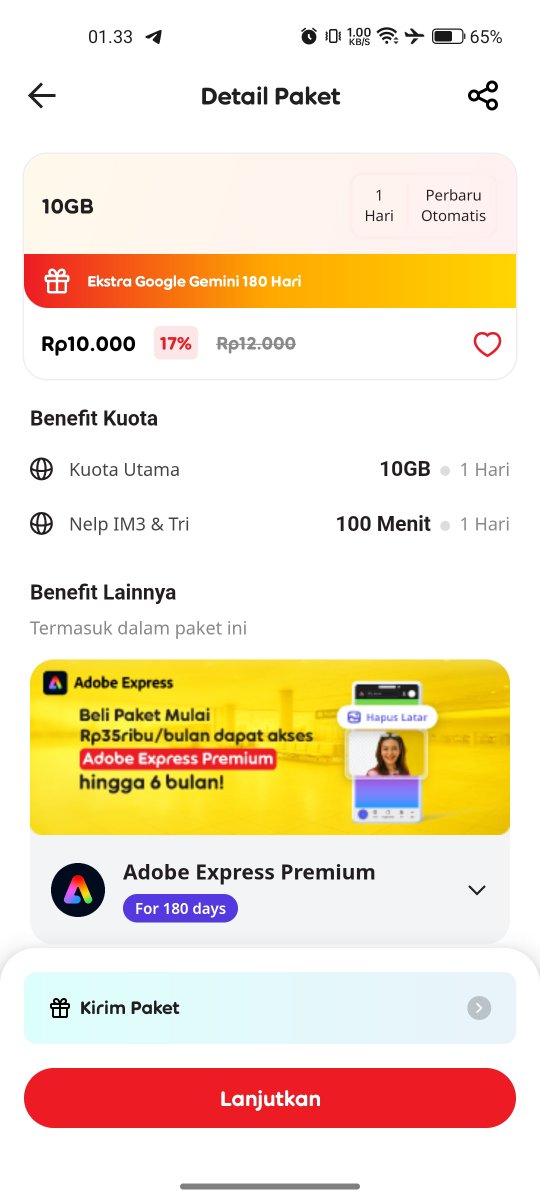 ikhwanddn's tweet photo. @indosatim3 ini apakah hanya bisa digunakan untuk aplikasi gemini apa semua aplikasi https://t.co/kd8zbhjitA