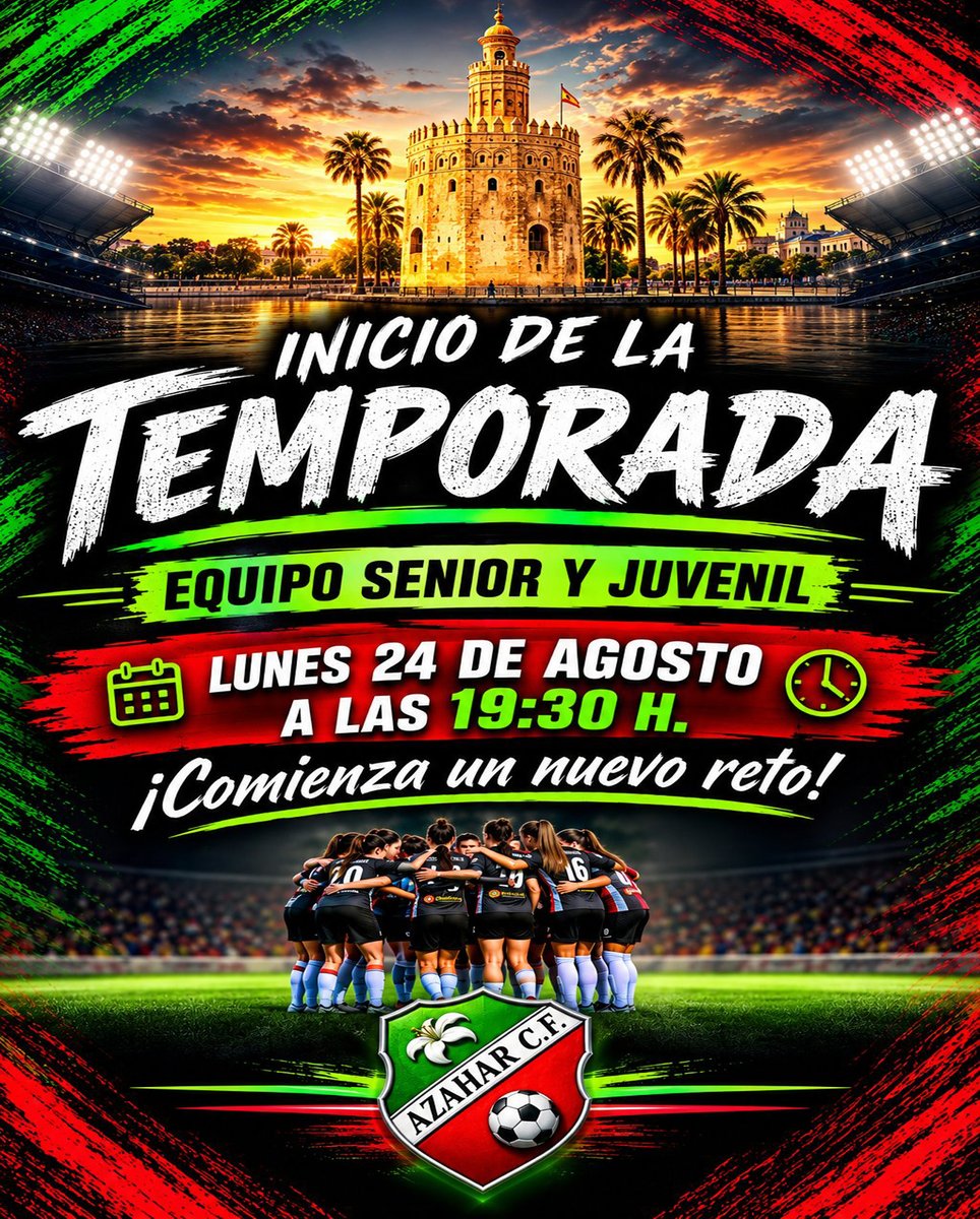cf_azahar's tweet photo. Que empiece el juego. Este lunes  24 de Agosto comienza los entrenamientos nuestros equipos Senior y Juvenil.
Comienza un nuevo Reto!
💪⚽️💚🤍❤️⚽️💪
#azaharcf
#familiaazahar
#estoesazahar
#aportadaazahar
#muynuestramuyazahar
https://t.co/NwhwIvxunt https://t.co/z2WeTJQTna