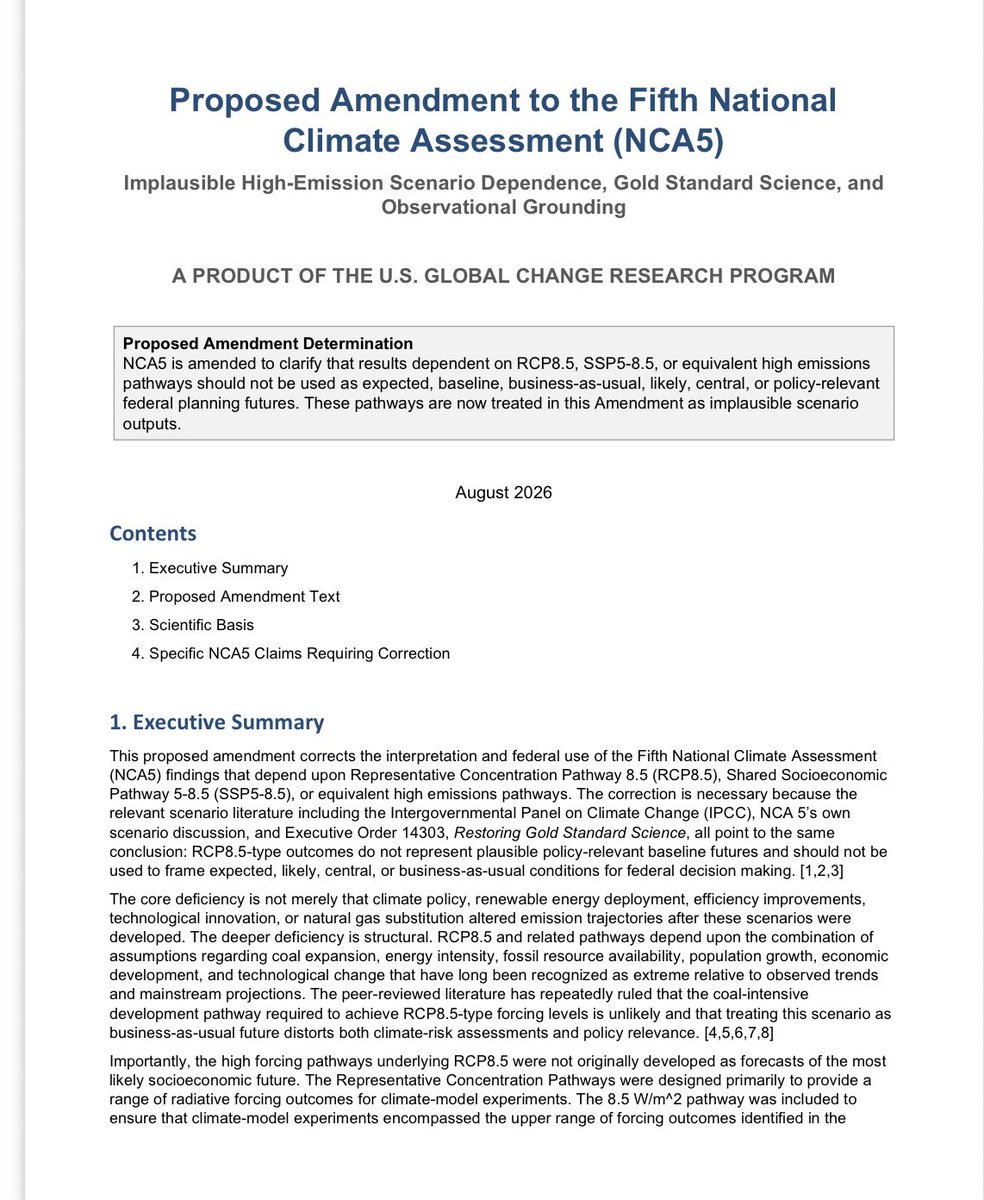 RogerPielkeJr's tweet photo. NOAA proposes to amend the most recent US National Climate Assessment in light of the retirement of RCP8.5 et al. as implausible 

https://t.co/M7Rz2VCHCS https://t.co/7dPGRXXciZ