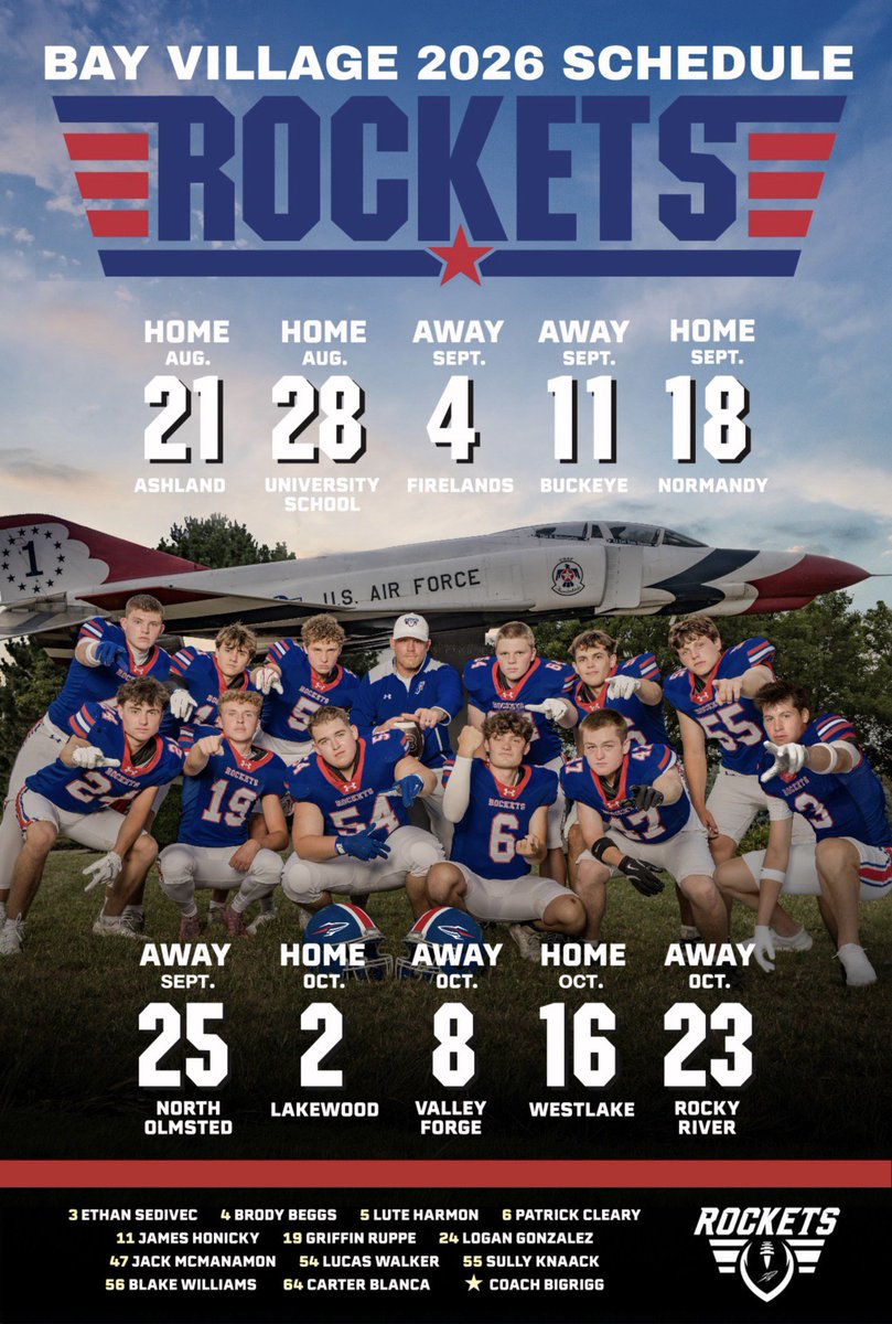 bayhsfootball's tweet photo. 🚀🏈 ROCKET NATION — IT’S GAME TIME! 🏈🚀

The FIRST HOME GAME of the season is TOMORROW!

🚀Bay Rockets 🆚Ashland Arrows
⏰ 7 PM
📍 Bay High School
🔵🔴 PACK THE STANDS. GET LOUD. 
🚀 LET’S GO ROCKETS! 🚀

#BayRockets #RocketNation #FridayNightLights #BEATASHLAND https://t.co/2a7U5MqOhn