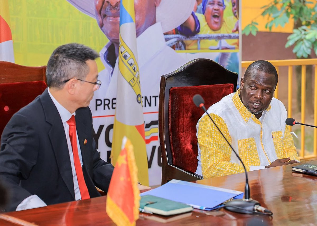 KartzSubbie's tweet photo. @KagutaMuseveni @NRMOnline @TodwongR @emmanuel_dombo @Odongakarasavio @manvawulence1 The NRM Secretary General, Rt. Hon. Richard Todwong made the remarks while welcoming Chinese Ambassador to Uganda His Excellency Wu Guangrong to the NRM Secretariat, describing the relationship between the two parties as one rooted in a long history of solidarity and cooperation. https://t.co/1VbK09sYsE