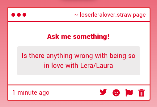 LoserLeraLover's tweet photo. NEVER, always love Lera however you want https://t.co/xeWXa4dlsJ