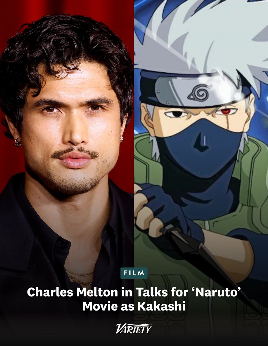 Variety's tweet photo. Charles Melton is in talks to play Kakashi Hatake in the upcoming “Naruto” movie from director Destin Daniel Cretton.

https://t.co/z2GS27o37v https://t.co/is0XYhTAJM