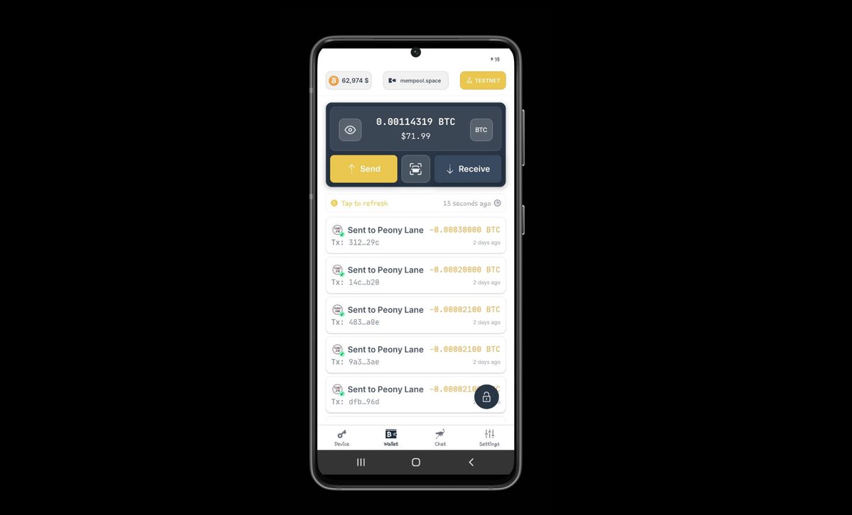 unfakekeith's tweet photo. Great work by the @boldbtcwallet team, now showing  recipient info in payment history, powered by @BrantaOps. 

With test data from @PeonyLaneWine below 👇 https://t.co/DcxHiqGjal