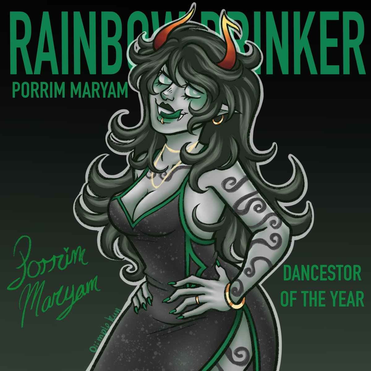 diimplekun's tweet photo. Cocky Af 💚 #PorrimMaryam #Homestuck #dancestors Tina Snow album cover https://t.co/TKAqXDaSfS