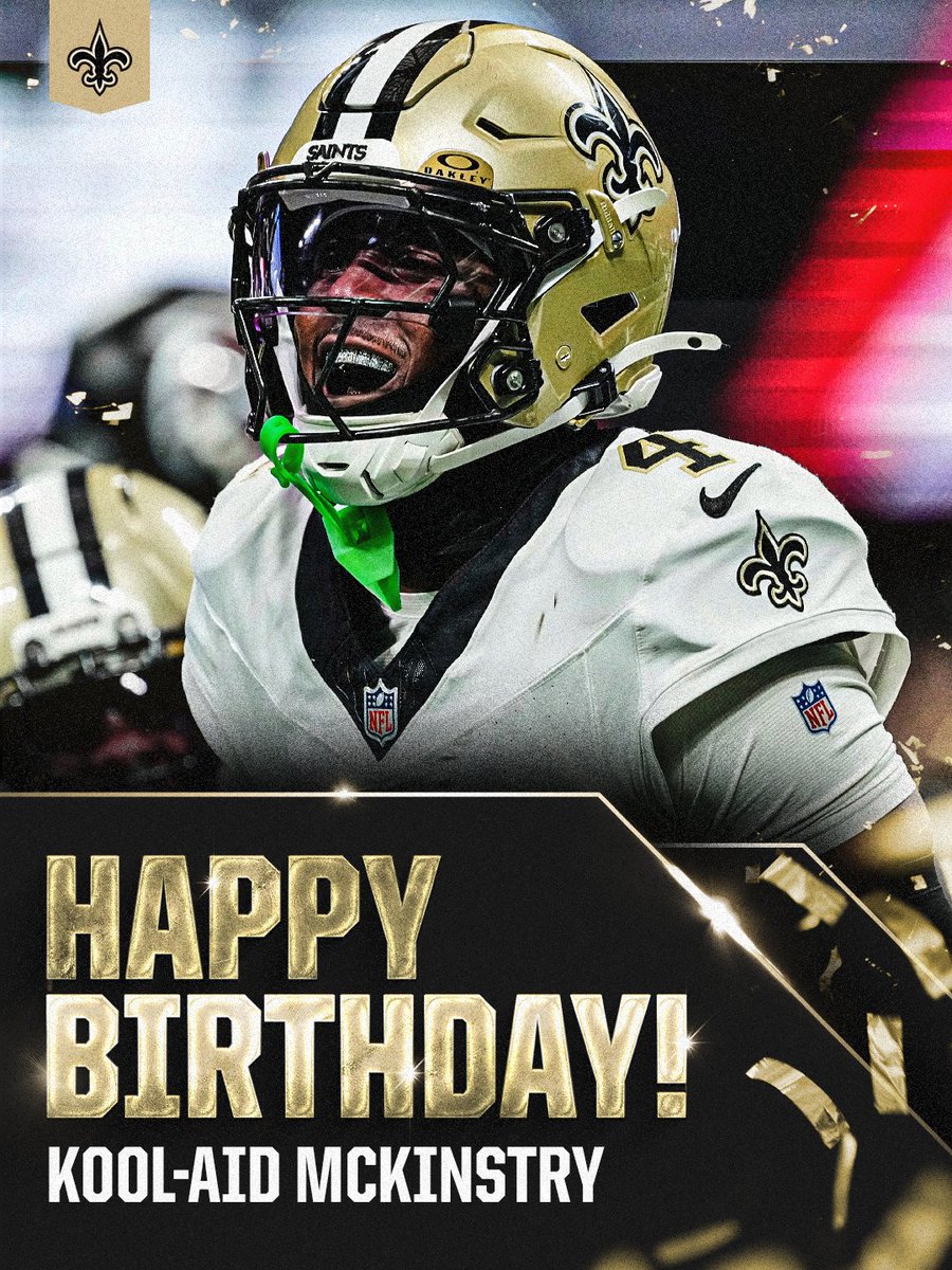 Saints's tweet photo. Happy Birthday, Kool-Aid McKinstry! 🎉 https://t.co/VH8gmqwL1e