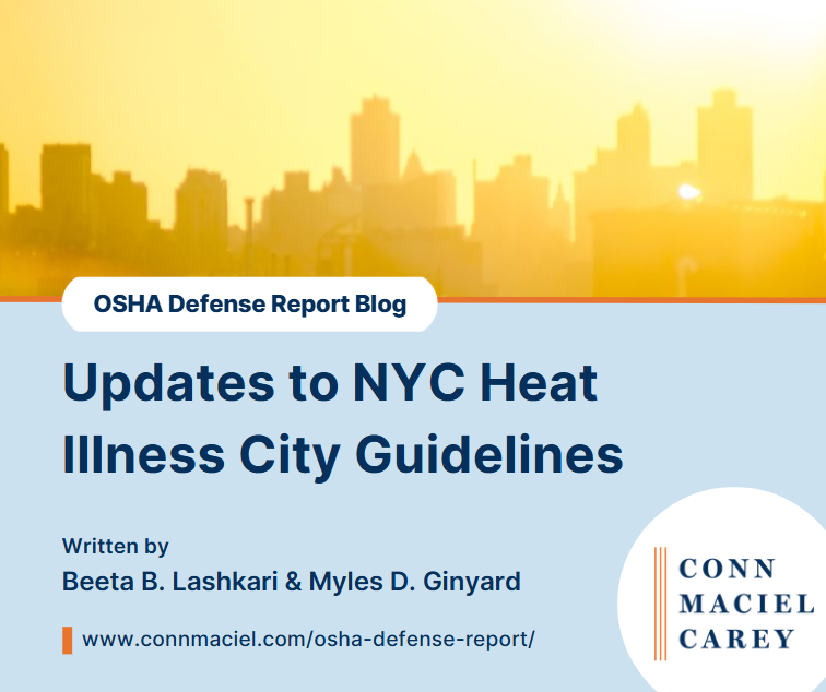ConnMaciel_LLP's tweet photo. NYC's new Executive Order advances heat illness prevention efforts and reflects a broader trend toward increased regulatory attention on heat-related hazards.

Read the full article on CMC’s OSHA Defense Report Blog:  https://t.co/aPLOitkX0j https://t.co/Z8uGBaU3Bl