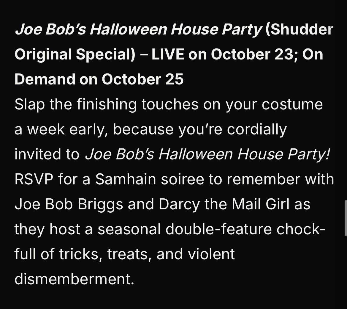 TheMutantFam's tweet photo. Get ready to burn the house down, #MutantFam - JOE BOBβS HALLOWEEN HOUSE PARTY is coming Friday, October 23rd! π₯³π #TheLastDriveIn https://t.co/HtenO1EPjT