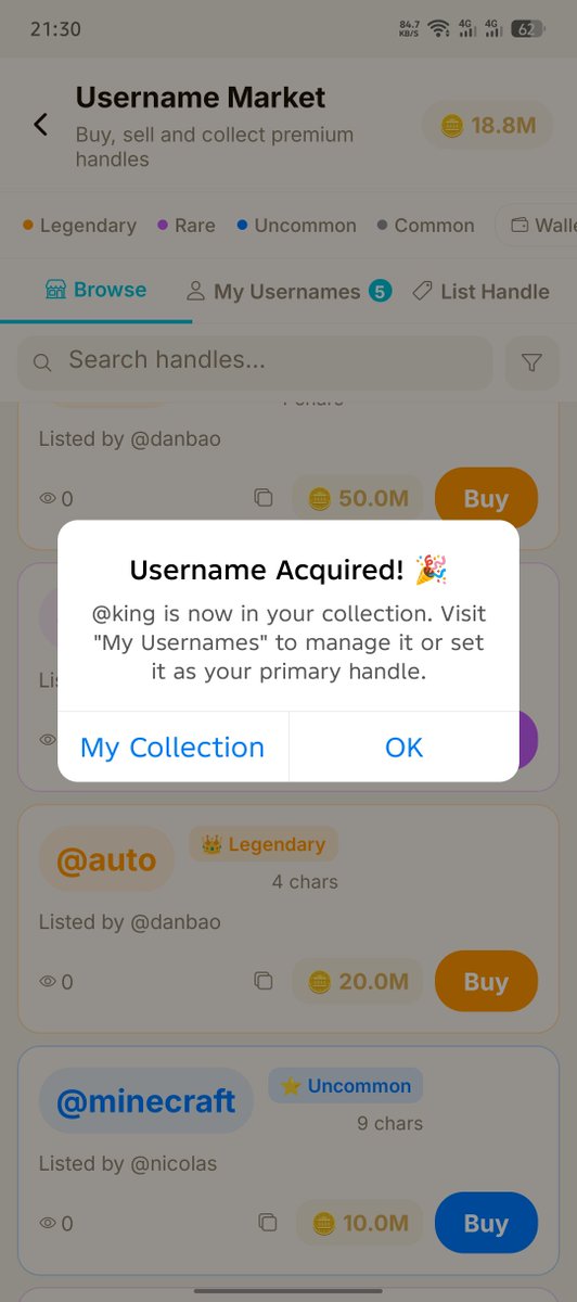 amkaweesii's tweet photo. I acquired the username @king, and the guy who listed it on AfuChat became a millionaire within 24 hours. https://t.co/N1shDFXcKR