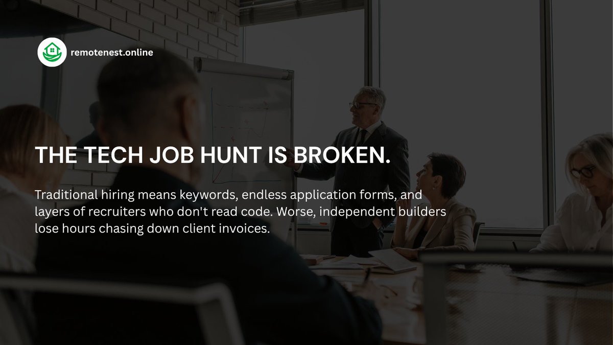 litewavehq's tweet photo. Stop tweaking resumes. Start shipping. 💻
RemoteNest reads your real code to match you to full-time Jobs, Gigs, and Bounties instantly. Transparent. Frictionless.
Built by Litewave.
Create your free profile → https://t.co/AUY3XVxSZa