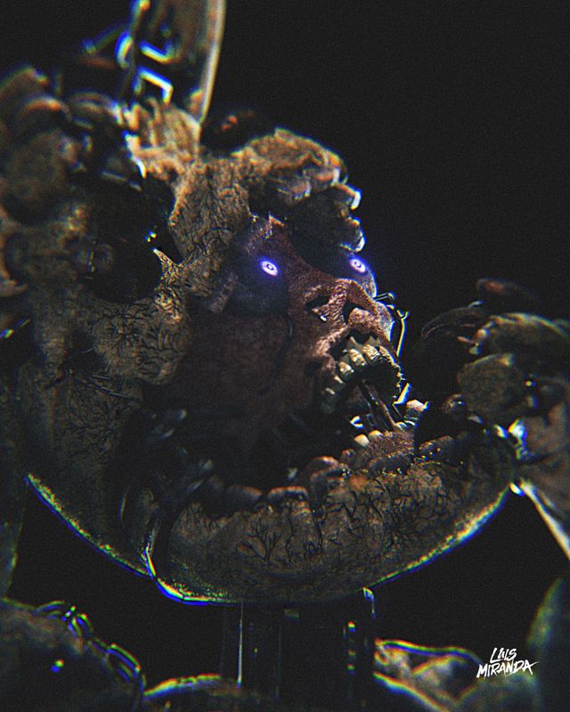 KillerinpurpleV's tweet photo. "To be hungry? Bah, you wouldn't last being stuck in this springlock suit... to have your insides in constant state of agony, your organs rotted yet feel the pain of springlocks impaled into them... Each movement is nothing but pure agony, bloody fucking torture.. even talking." https://t.co/qJ78kRnEXN